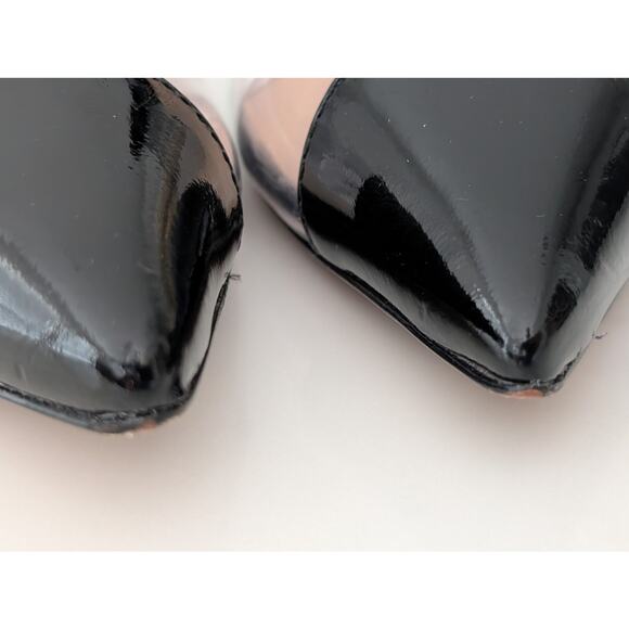 Schutz Cendi Pointed Toe Stiletto Heels Size 9.5 Patent Leather Clear Party Chic - Picture 8 of 9
